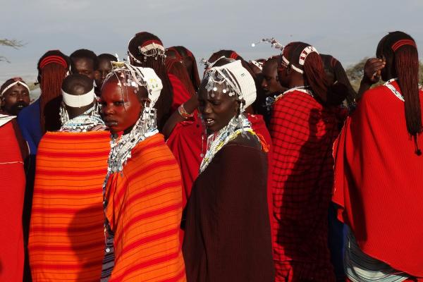 maasai women and man in kenya and tanzania 