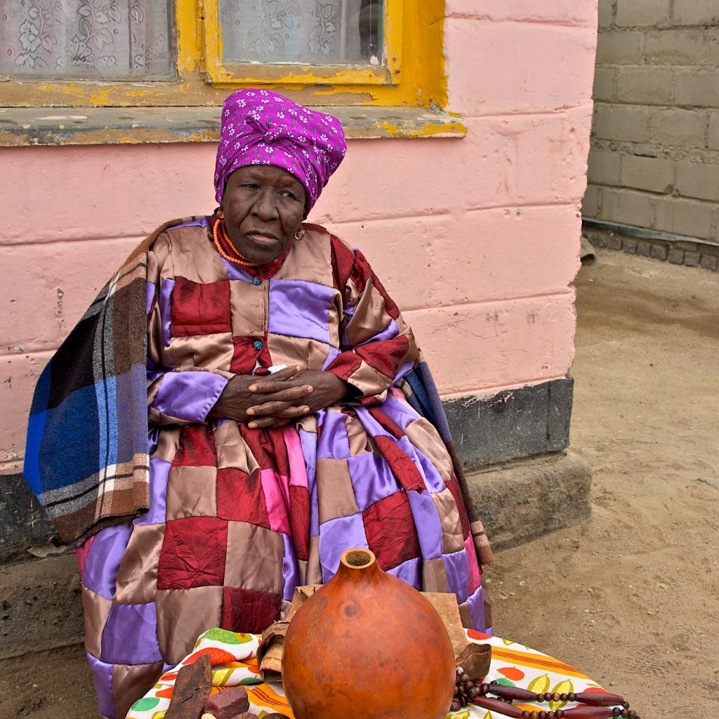 nama people namibia, old woman