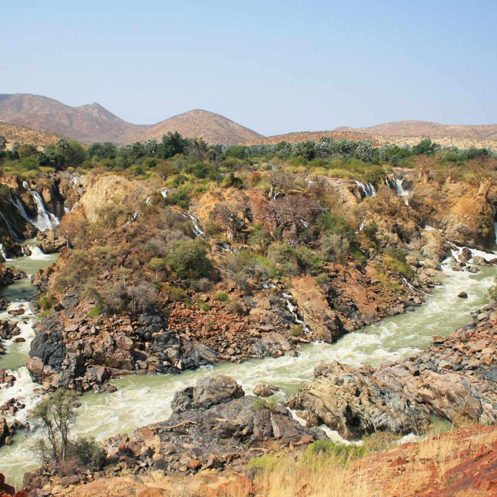 epupa falls namibia river africa landscape