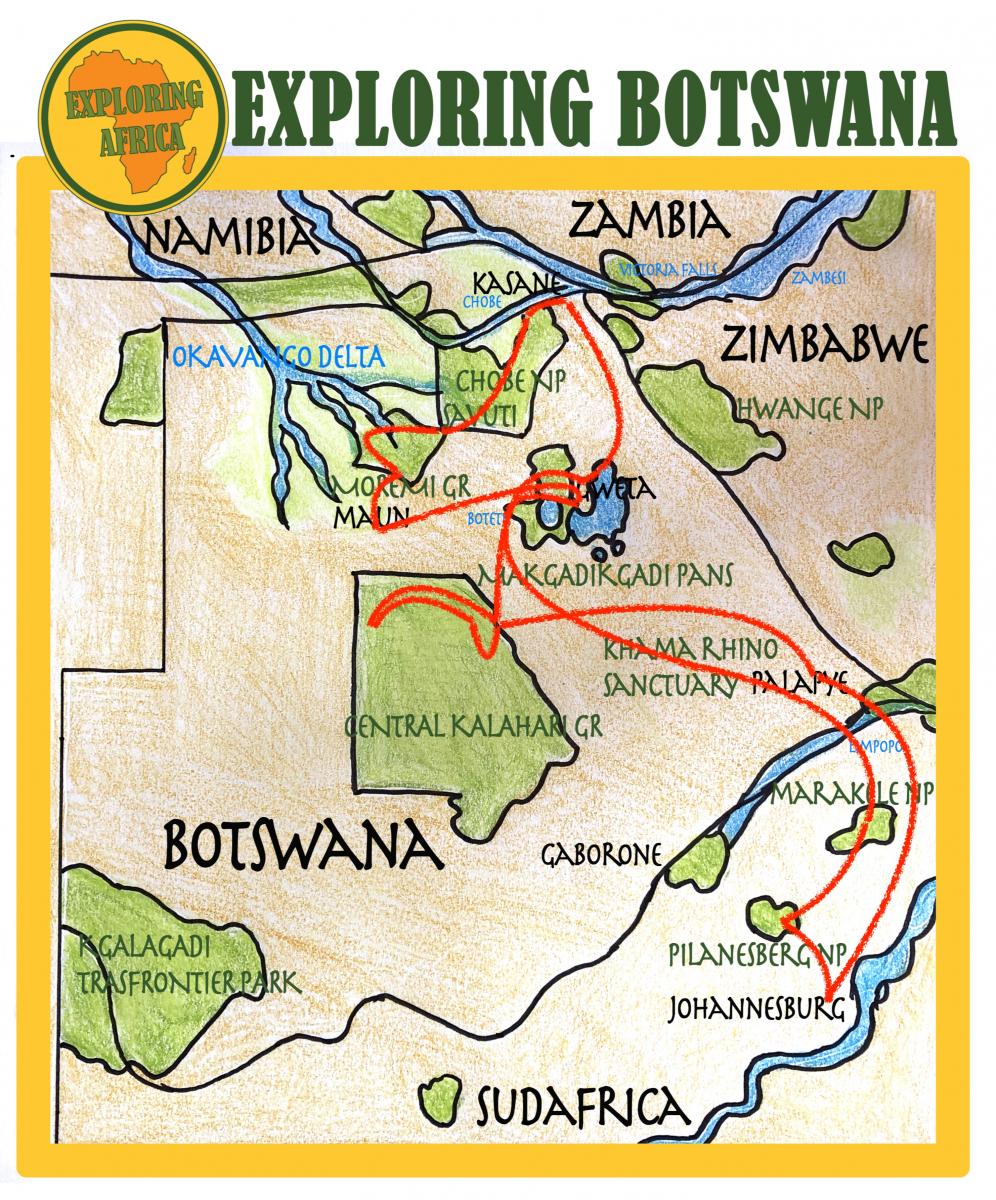 itinerary south africa botswana