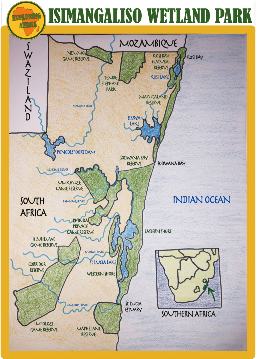 iSimangaliso wetland park map romina facchi