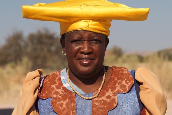 herero woman with traditional hat