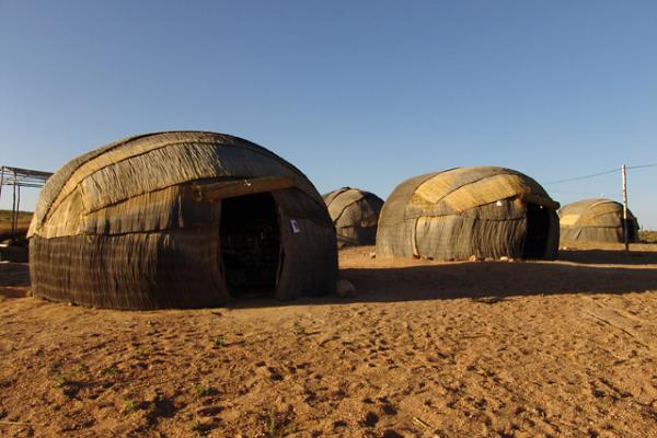nama people live in big huts in namibia