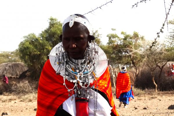 A masai with beautiful necklace and jewelry