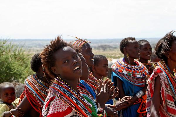 samburu people kenya, young women with colorful necklace