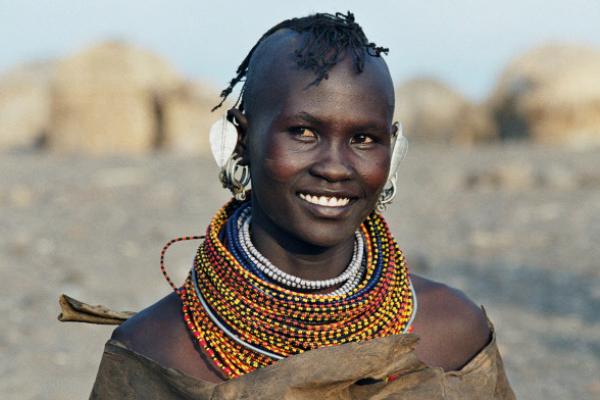 young man of turkana people kenya