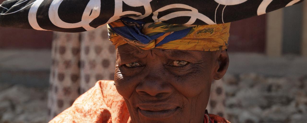 herero woman with traditional hat