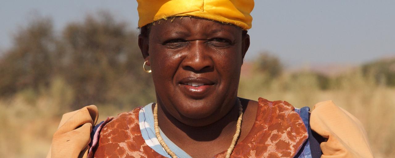 herero woman with traditional hat