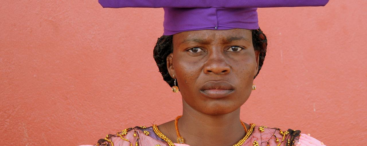 herero woman with traditional hat