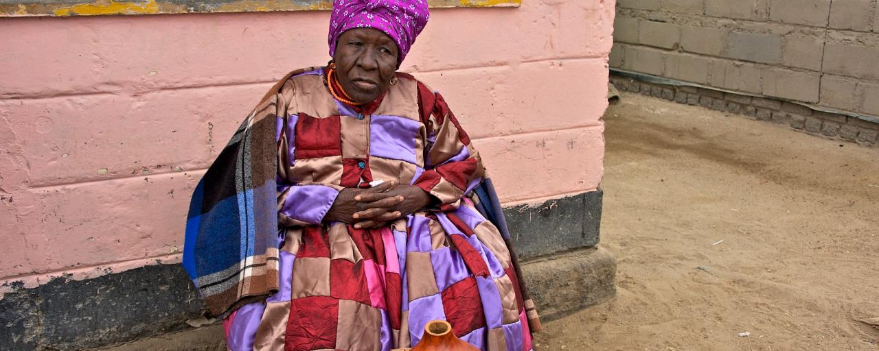 nama people namibia, old woman