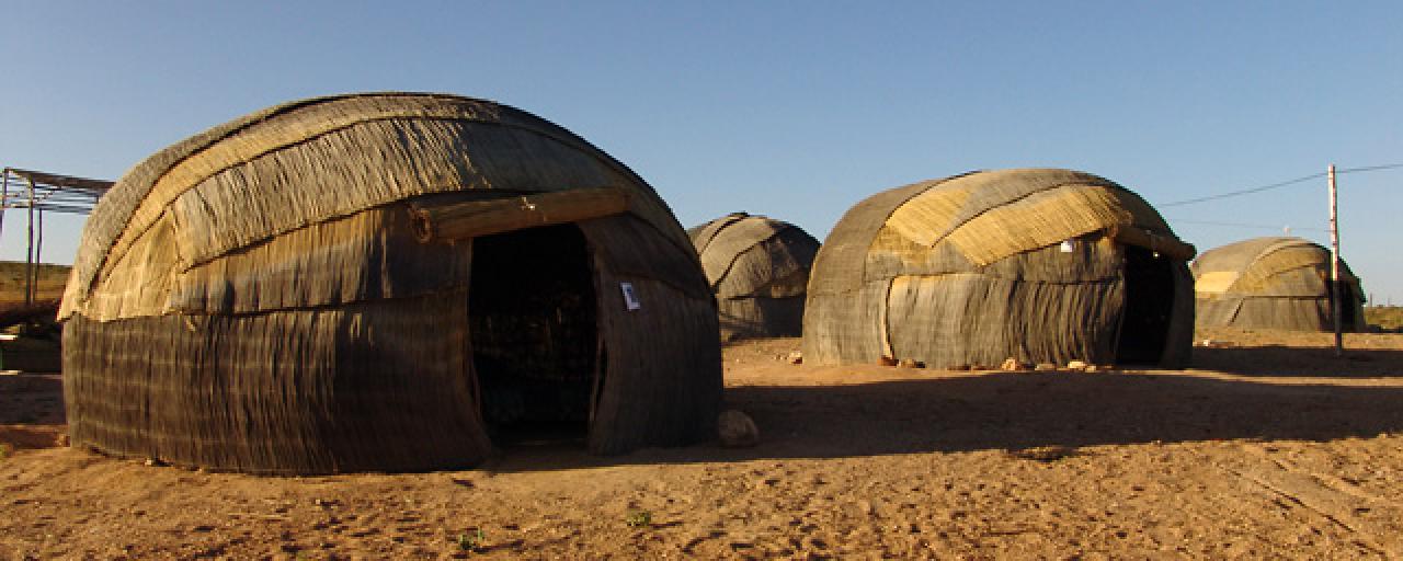 nama people live in big huts in namibia
