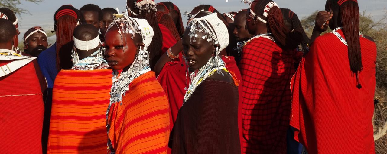 maasai women and man in kenya and tanzania 