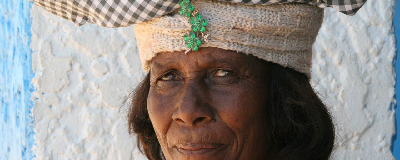 herero woman with traditional hat