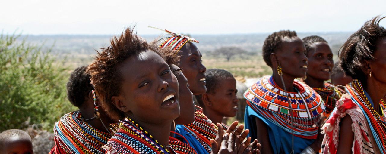 samburu people kenya, young women with colorful necklace