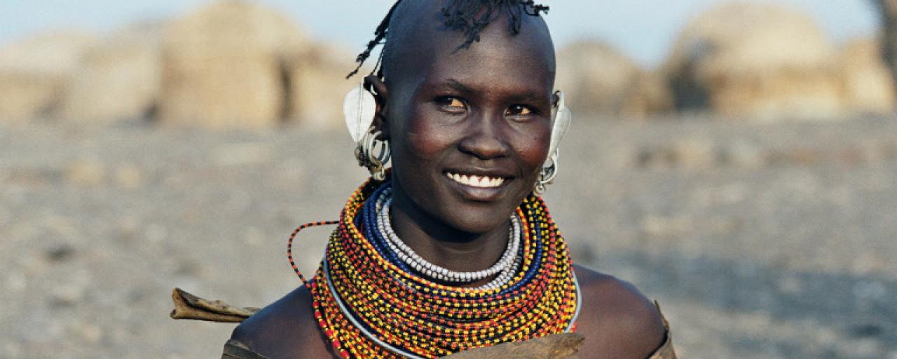 young man of turkana people kenya