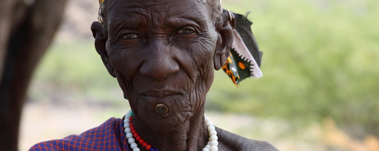 turkana old man in kenya  