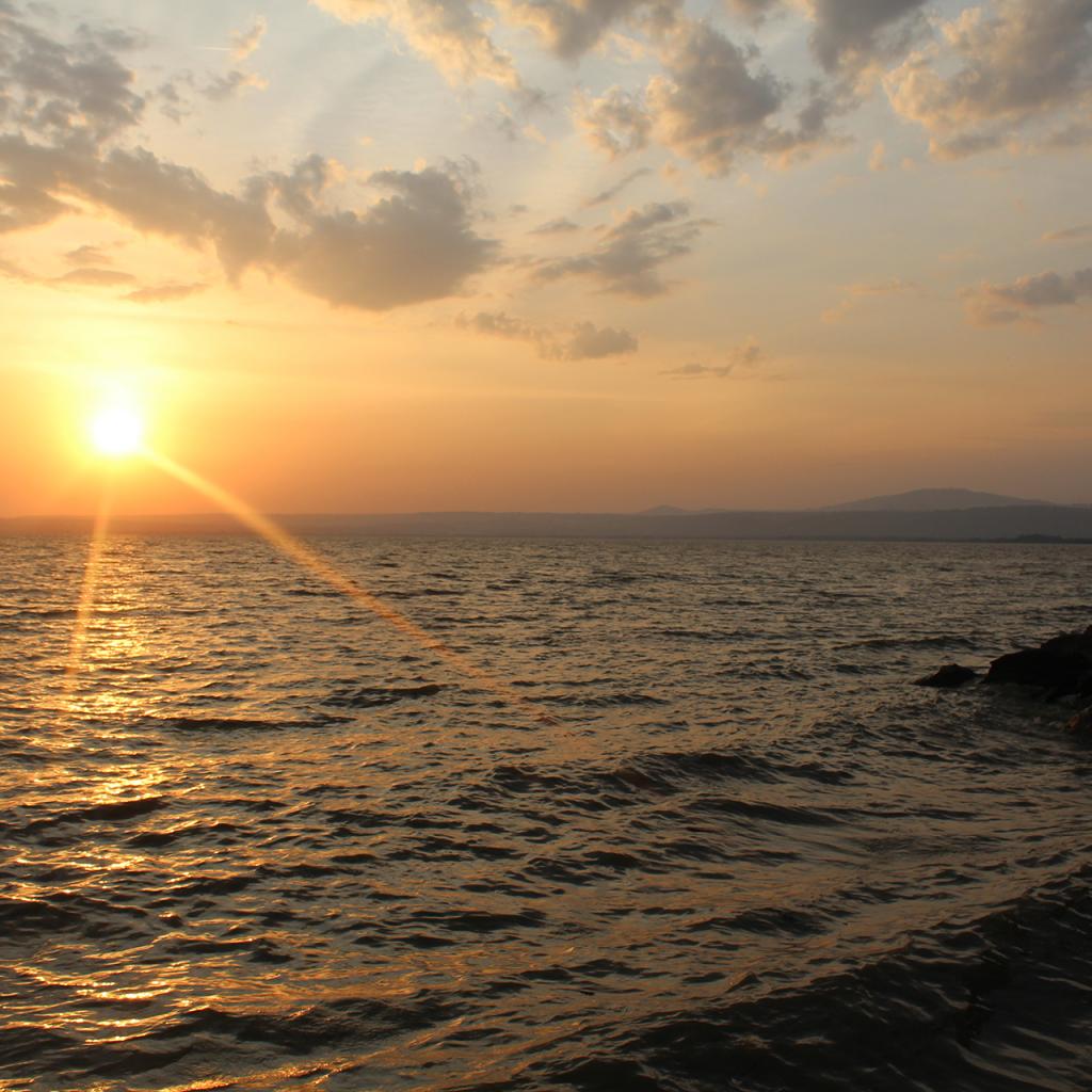 luo land in kenya, wonderful sunset in lake victoria