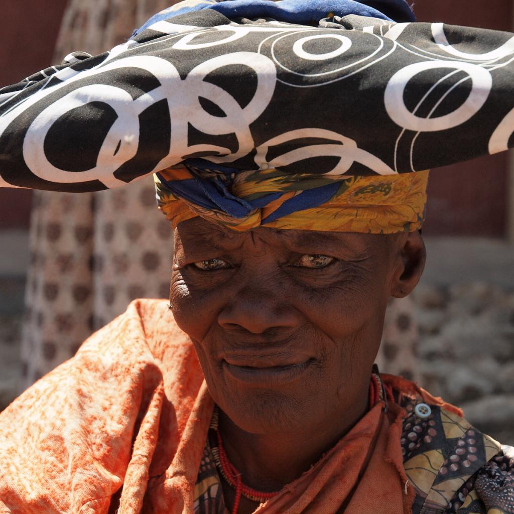 herero woman with traditional hat