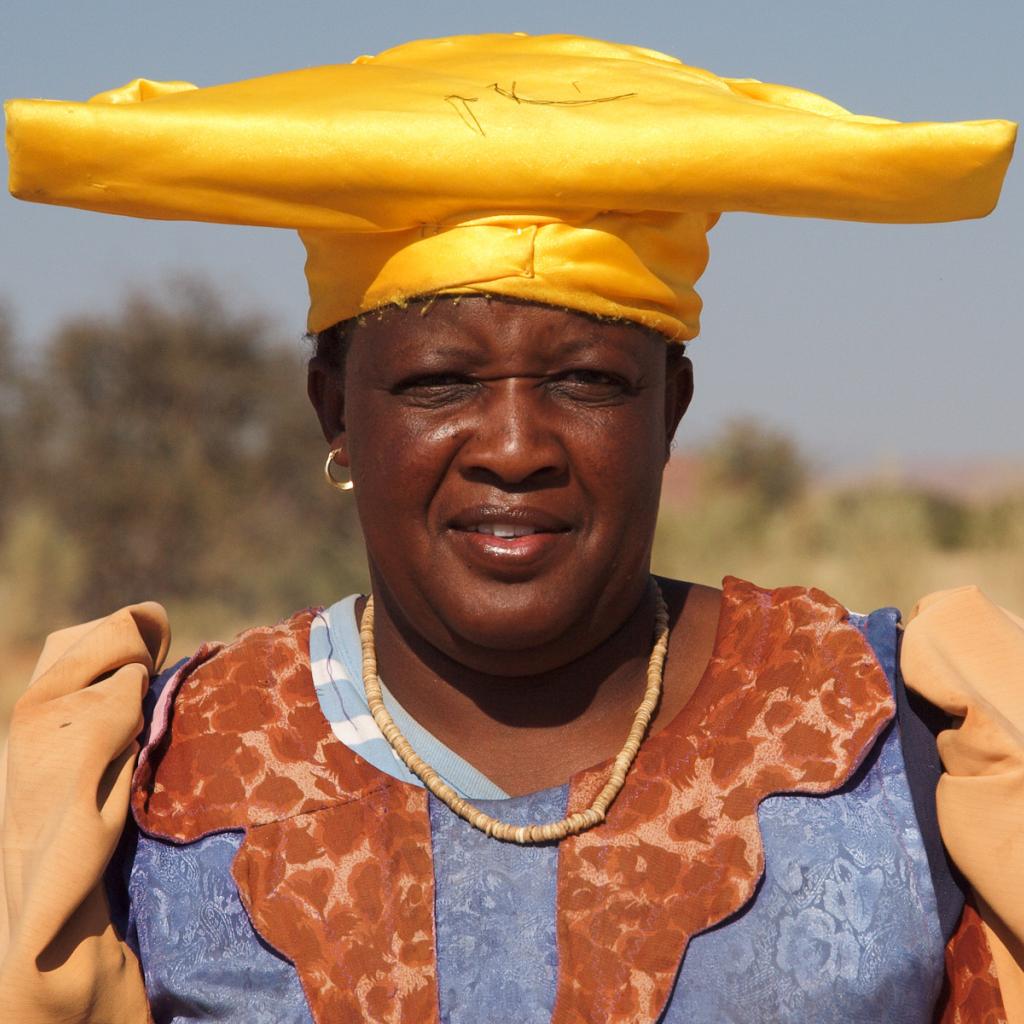 herero woman with traditional hat