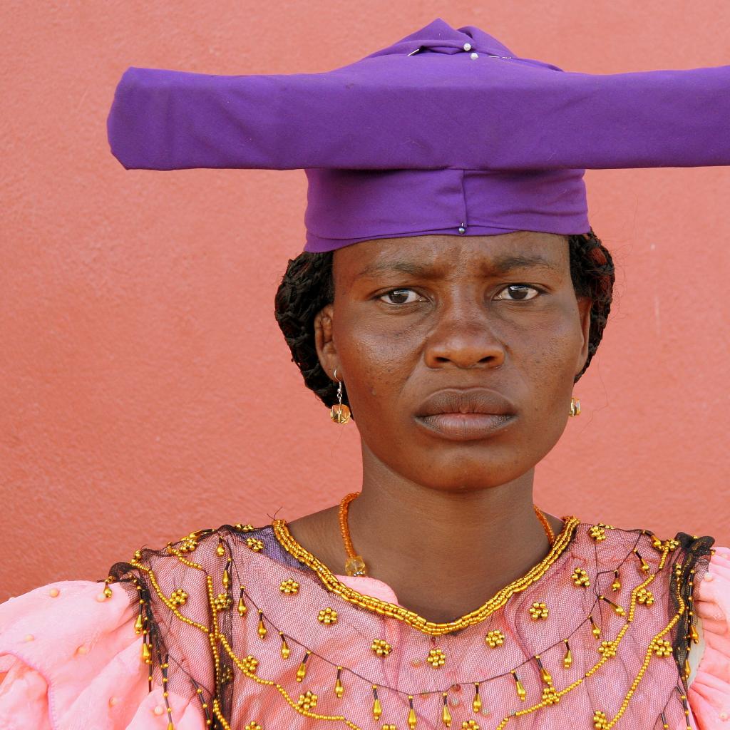 herero woman with traditional hat