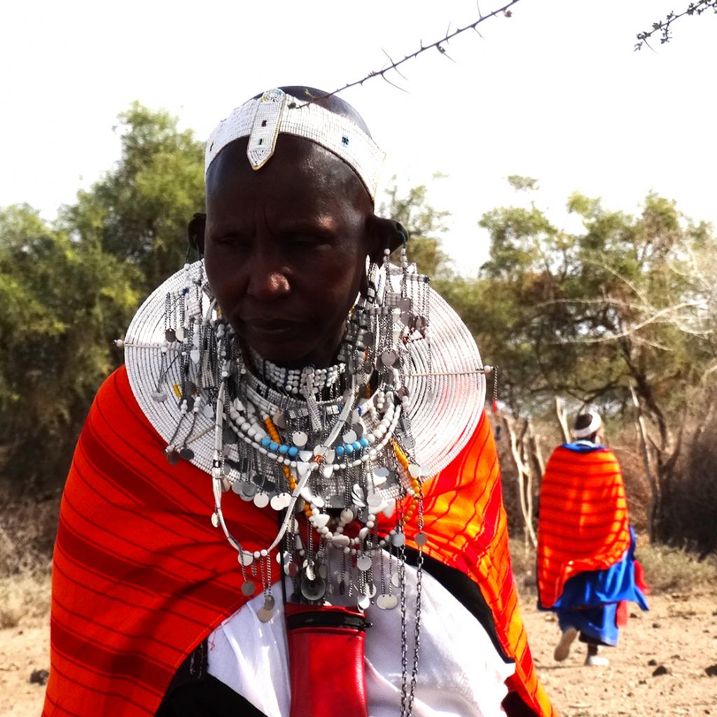 A masai with beautiful necklace and jewelry