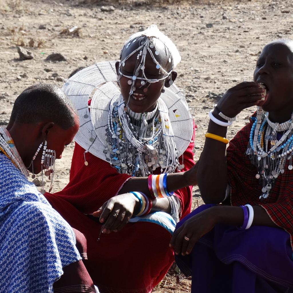 Traditional Maasai jewelry and dressing in Tanzania