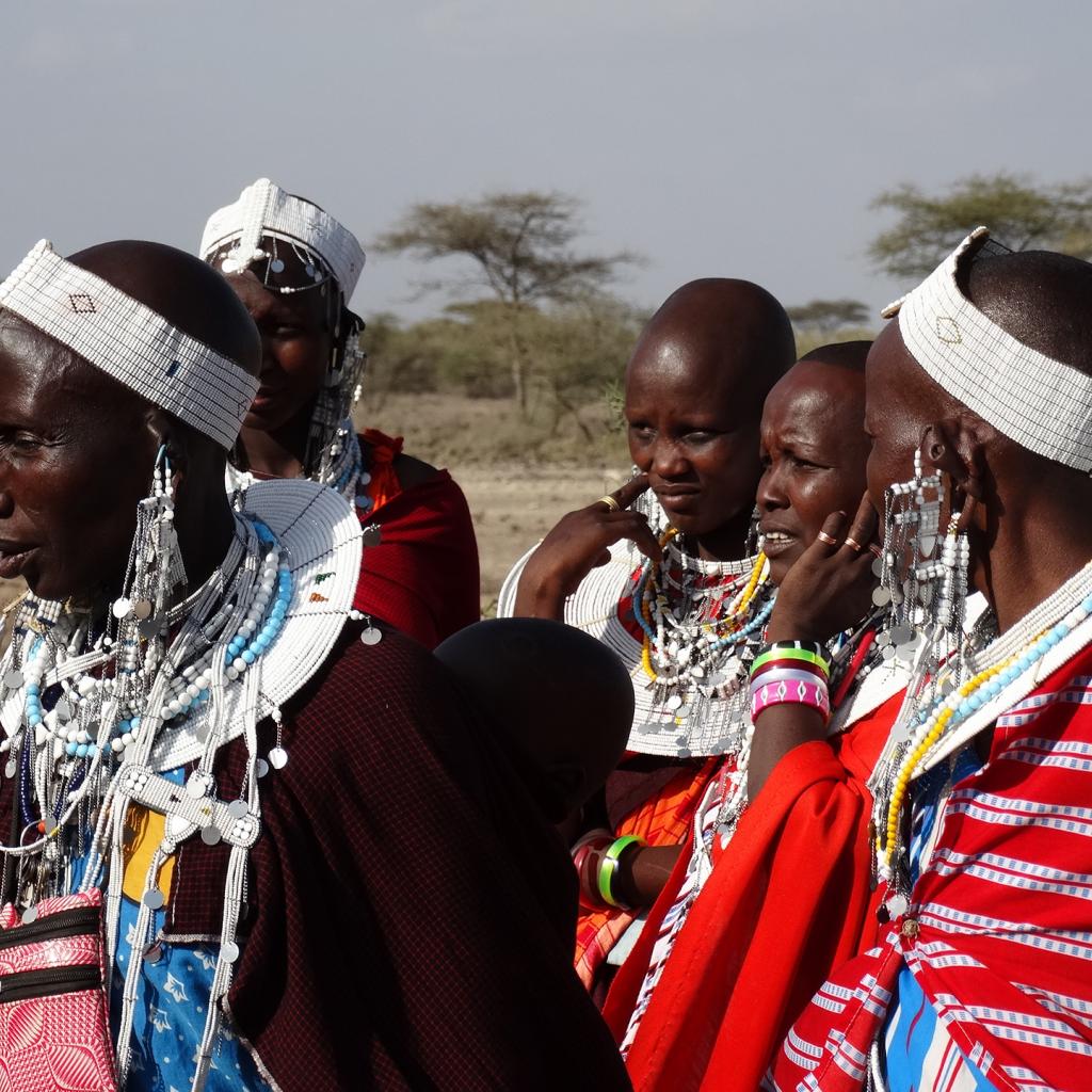 Traditional Maasai jewelry and dressing in Tanzania